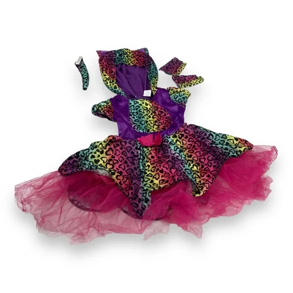 Way to Celebrate Toddler Halloween Fantasy Costumes Rainbow Kitty 2T - Picture 4 of 16